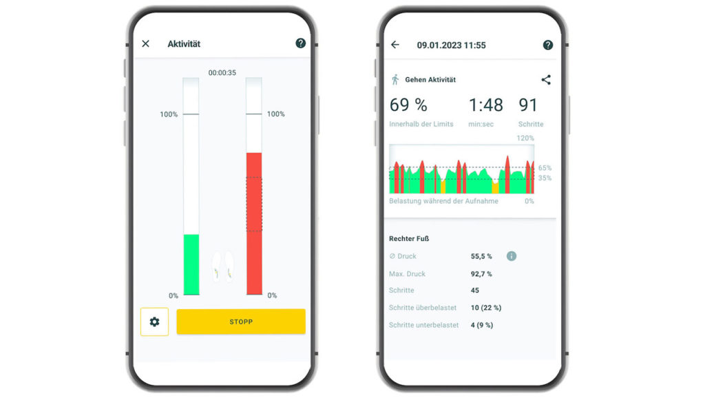 Screenshot activity: Faster rehabilitation and more compliance with stappone 